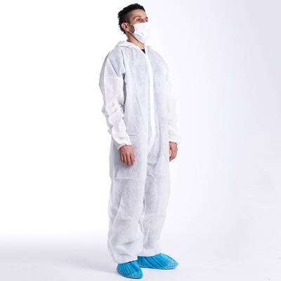 China Breathable Non Woven Protective Coveralls Coverall With Hood for sale