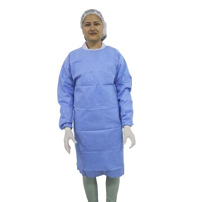 China With elastic cuff or cuff surgical gown wholesale disposable hospital knitted medical isolation gown for sale