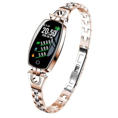 China Stylish H8 Touch Screen Smart Watch For Rate Track Women Health Sleep Monitor Smartwatch Waterproof Drop Shipping Girls Heart Bracelet for sale