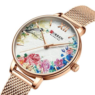 China Charm Watch Stainless Steel Mesh Quartz Wristwatch Female Casual Hand Clock Water Resistant CURREN Women Watches For Ladies Relogios Feminino for sale