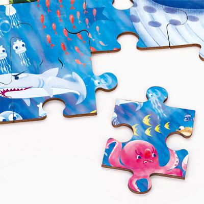 China INDOOR GAMES PLAY Wooden Puzzle Set Children Puzzles Custom 100pcs Kids Wooden Jigsaw Puzzles for sale