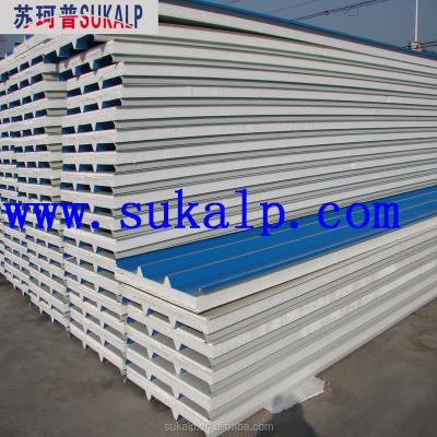 China Modern Perpainted Steel Metal Covered Cleanroom Panel Insulated Foam EPS Sandwich Panel Price for sale