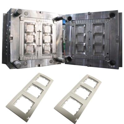 China High quality custom molding plastic injection mold of latest metal design for three way switch and socket enclosure housing panel for sale