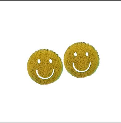 China Super Quality Face Remover Eco-friendly Durable Face Wash Facial Brush Cute Smiling Shape Loofah Like Sponge For Sensitive Skin BIGA047 for sale