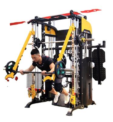 China Use at Home 2021 New Design Fitness Equipment 3d Smith Machine With Adjustable Bench Multifunctional Home Gym Equipment Trainer for sale