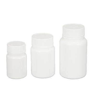 China White Plastic Medicine Round Empty Capsule PET Bottle 30ml 60ml 100ml Supplement Pill Bottle for sale