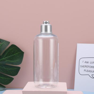 China Factory Selling Widely Used 500ml Empty Cosmetic Bottle Packaging Lotion Bottle With Silver Flip Lid for sale