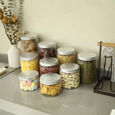 China Plastic Clear Wide Container Empty Pet Food Biscuit Jars Plastic Pet Food Mouth Box For Food Packaging for sale