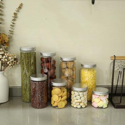 China Transparent Wide Mouth Dried Fruit Pet Food Container Food Storage Box With Lid For Food Carrage for sale