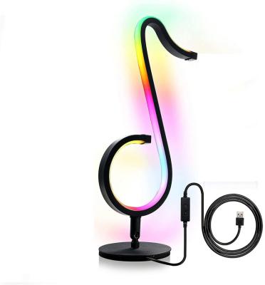 China Lighting Functions Musical Note RGB Symphony Table Lamp Creative Night Light for Bedrooms Living TV Party Decoration for sale