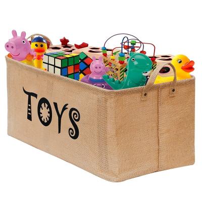 China Traditional Cotton Cartons Folding Cloth Storage Finishing Basket and Toys Clothing Quilt Canvas Storage Box at Wholesale Price for sale