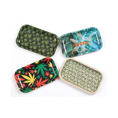 China Serving Trays Hot Selling Custom Tin Ashtrays Small Mini Rolling Tray Fast Delivery for sale