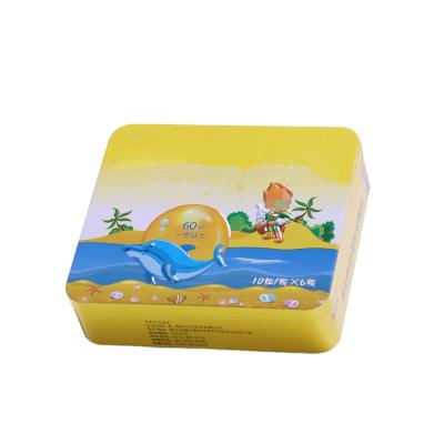 China Recyclable factory direct high quality custom logo square tin box food grade tin box wholesale for sale