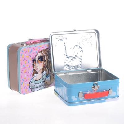 China environmental & Rectangular Recyclable Sublimation Tin Lunch Box With Compartment for sale