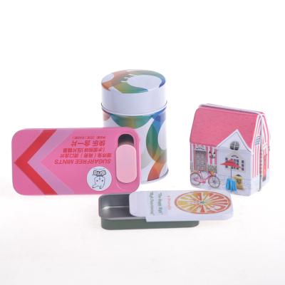 China High Quality Recyclable Metal House Shape Gift Tin for sale