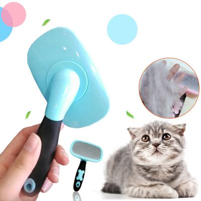 China 2021 Tidy Comb Pet Metal Pet Grooming Massage Comb Viable Deshedding Pet Cat Plastic Cleaning Brushes for sale