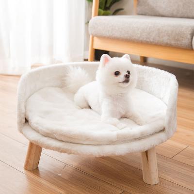 China Winter Viable Warm Plush Autumn Supplies Pet Sofa Cat Hammock Wooden Kennel Dog Bed for sale