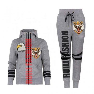 China QUICK DRY Casual Long Sleeve Zipper Front Hoodie And Jogging Pants Plus Size Customized Logo Sweatsuits For Men for sale