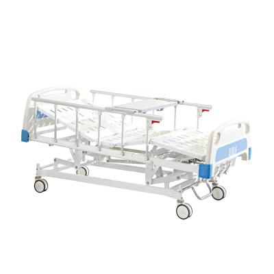 China High Quality Durable 4 Metal Cranks Hospital Nursing Manual Bed for sale