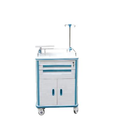 China Good Selling Modern 4 Wheel Multifunctional Hospital Used ABS Plastic Trolley for sale