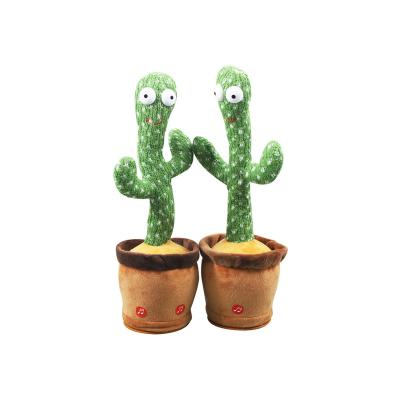 China Amazon Hot Sale Electronic Shake Cactus Plush Toy Music Dancing Singing Plush Doll Talking Talking Toy for sale