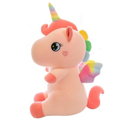 China New Arrival Pretty Gift 30cm Plush Soft Toy Pink Rainbow Unicorn Stuffed Animal Toys for sale