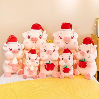 China New Kawaii Christmas Gift Gifts 45cm Plush Toy Cute Crown Piggy Stuffed Plush Toy Doll Ragdoll Sleep With Animal Pillow Love Pig Stuffed Animal for sale