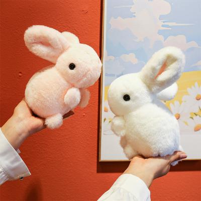 China Realistic Cute Plush Toy Wholesale Soft Toys Rabbit Pink and White Easter Bunny Plush Toys for sale