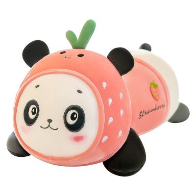 China Custom Made Panda Doll Plush Soft Pillow Toys High Quality Kawaii Panda Bear Long Plush Pillow Gift for sale