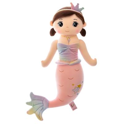 China Cute Mermaid Toy Pillow Stuffed Plush Doll Fashion Style Princess Doll Sedex Factory Plush Toy Pillow Custom Made for sale