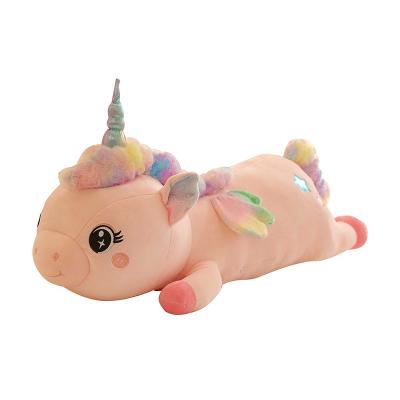 China Plush 2021 New Arrive Home Elastic Pink l Soft Baby Toy Unicorn Gift Christmas Hugging Pillow Sofa Unicorn Stuffed Animal Super Soft Horse for sale