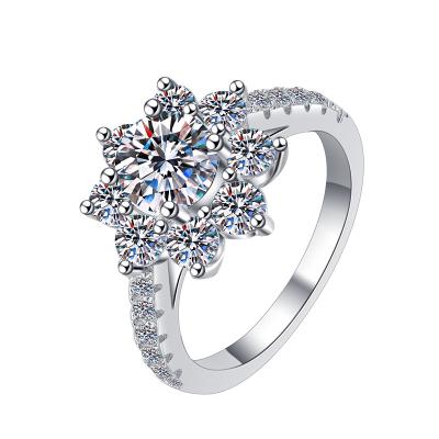 China CLASSIC Husky best selling feminine charm party wedding 925 Silver jewelry Moissanite Ring GRA for sale