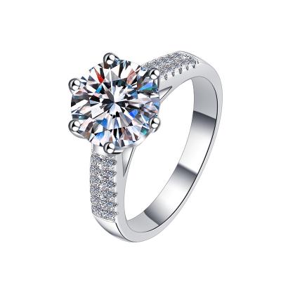 China Religious Husky Jewelry 3 carat Moissanite Ring 925 sterling silver for women fashion for sale