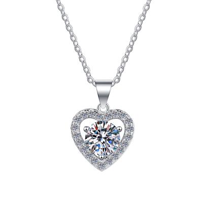 China TRENDY Husky best-selling women's fashion wedding 925 silver fine jewelry Moissanite necklace for sale