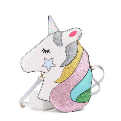 China Latest Fasion 3D Glitter Unicorn Hologram Crossbody Purse Novelty Shoulder Handbag Bag For Teens Girls Women for sale