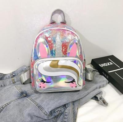 China New Fashion Girls Anti-theft Cute Shiny Magical Mini Unicorn Backpack Magic Sequin for sale