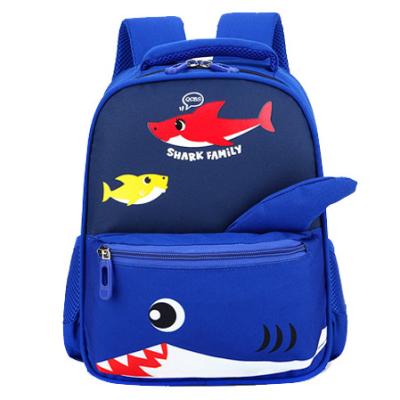 China Solar panel factory direct sale cheap cute cartoon shark shape backpack for kids for sale