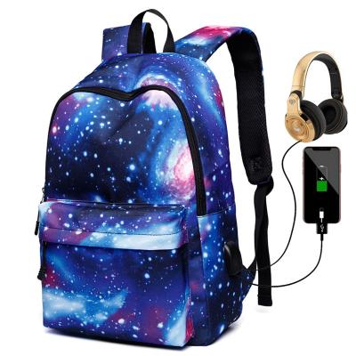 China Wholesale High Quality Industrial Waterproof Goods Cheap Star Girl USB Backpack Fancy School Bag for sale