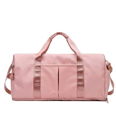 China Fashion Style Wet Dry Separate Gym Bags Women Duffel Bag Pink Yoga Bag Training Handbag Sport Backpack for sale