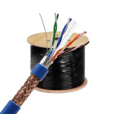 China SFTP NETWORK CABLES CAT 6 CAT6 CAT6A CAT7 305M STP Cat6 FTP CPR LAN CABLE 23AWG COPPER 1000FT LSZH sftp ax for sale