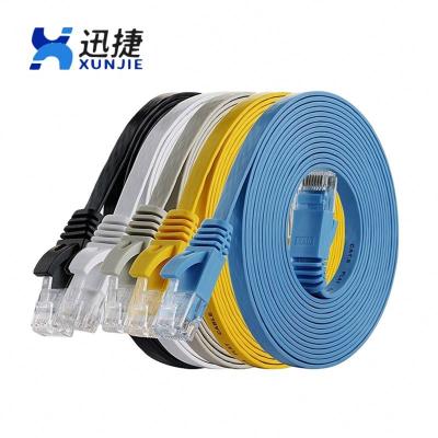 China Free Sample Cat5e/CAT6/Cat7 RJ45 Ethernet Flat Network Patch Cable ultrathin cat6 for sale