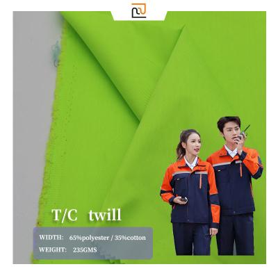 China 65 Polyester 35 Shrink-Resistant Breathable Cotton Fabric For School Shirt, Cheap Twill Fabric For Bag for sale