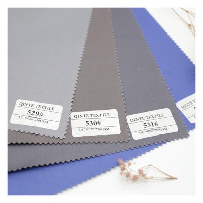 China ITEM 525#526#527#528# Ready Goods 80%polyester 20%cotton 20*16 128*60 150CM T/C 80/20 235GSM T/C Twill Plain Dyed for sale