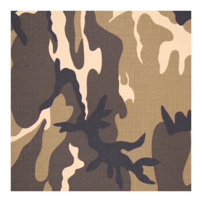 China Camouflage printed low price online sale high quality comfortable CVC 235GSM RIPSTOP 60/40 20*16 128*60 Shrink-resistant cotton/polyester for sale