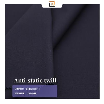 China CVC 235gsm 3/1 Twill Antistatic Antistatic Fabric Factory Price Mixed Colors 150cm 60/40 20*16 128*60 Clothing Uniform Workwear for sale