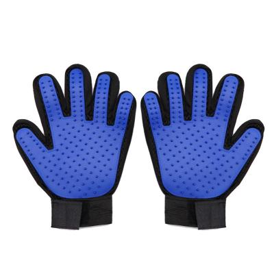 China Stocked Wholesale Custom Pet Massage Glove Dog Brush Mitt Pet Grooming Gloves for sale