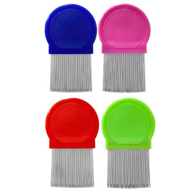 China Stocked Comfortable Design Stainless Steel Lice Comb Pet Flea Lice Cleaner Comb Pet Flea Comb for sale