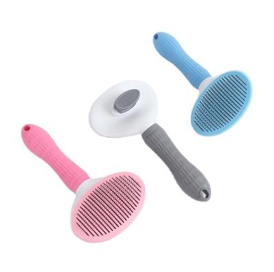 China Stocked Pet Hair Removal Brush Grooming Cat Flea Comb Products Pet Comb For Dogs Grooming Tool Hair Pet Supply for sale