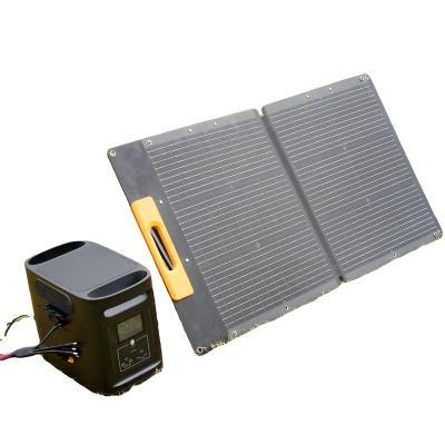 China Charging for Power Station 120W Portable Solar Panels with Foldable Kickstand Charger for ROCKPALS Jackery BLUETTI ECOFLOW Power Station Solar Generator for sale