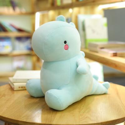 China Custom Made Very Cute Blue Fat Dinosaur Stuffed Plush Toys OEM Manufacturer for sale